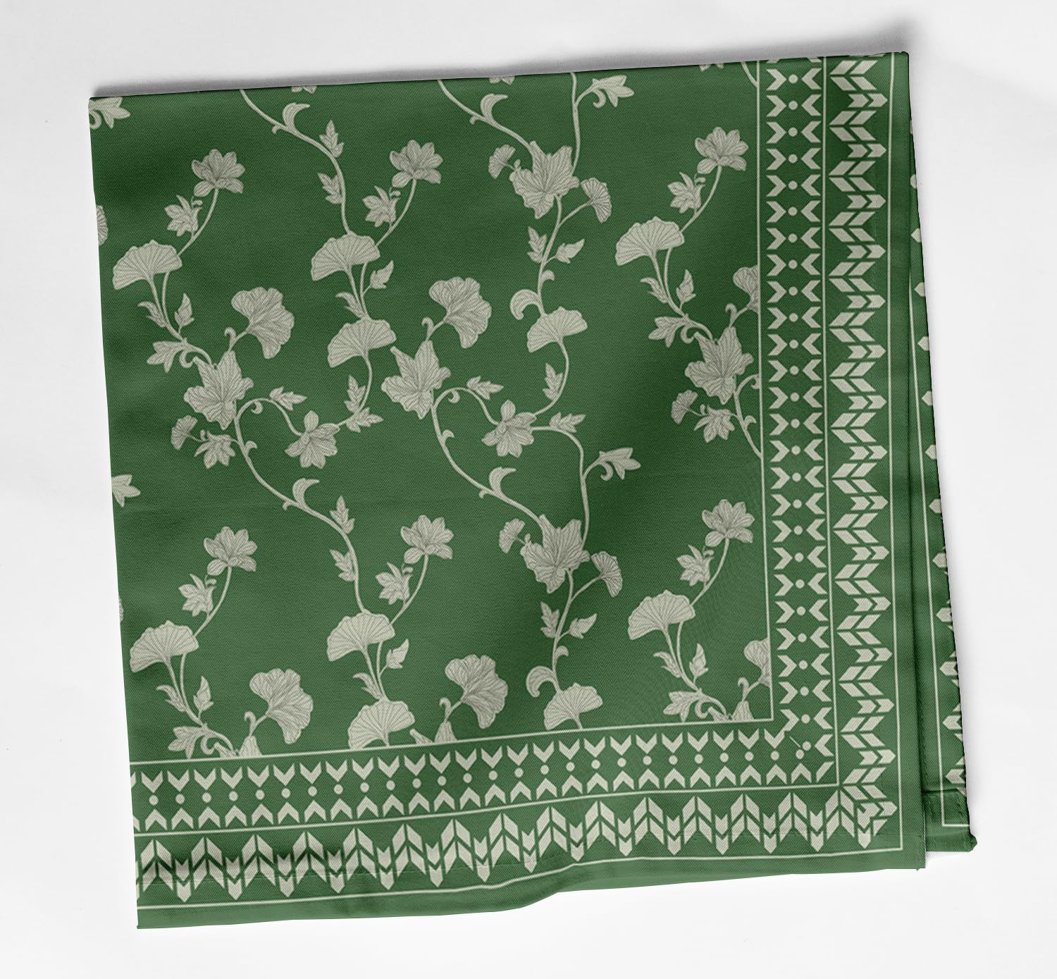 Luxury Cotton Twill Napkins - Set of 12, 20-Inch Floral Pattern, Premium Thick Cloth Napkins for Elegant Dining & Special Occasions - Soft, Absorbent & Machine Washable