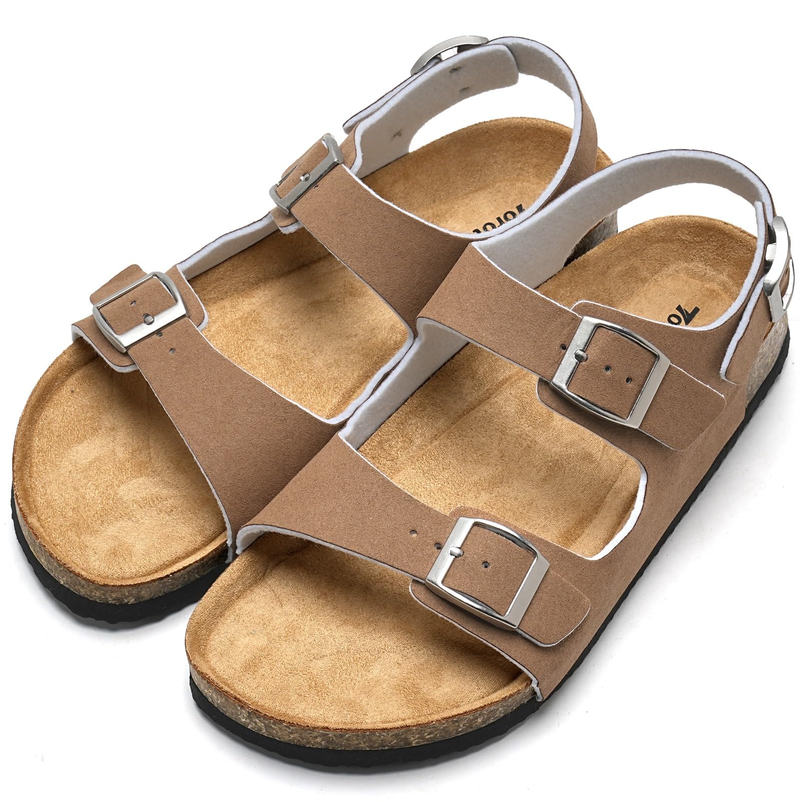 Torotto Damen Sandalen Pantoletten Hausschuhe mit verstellbaren Riemen