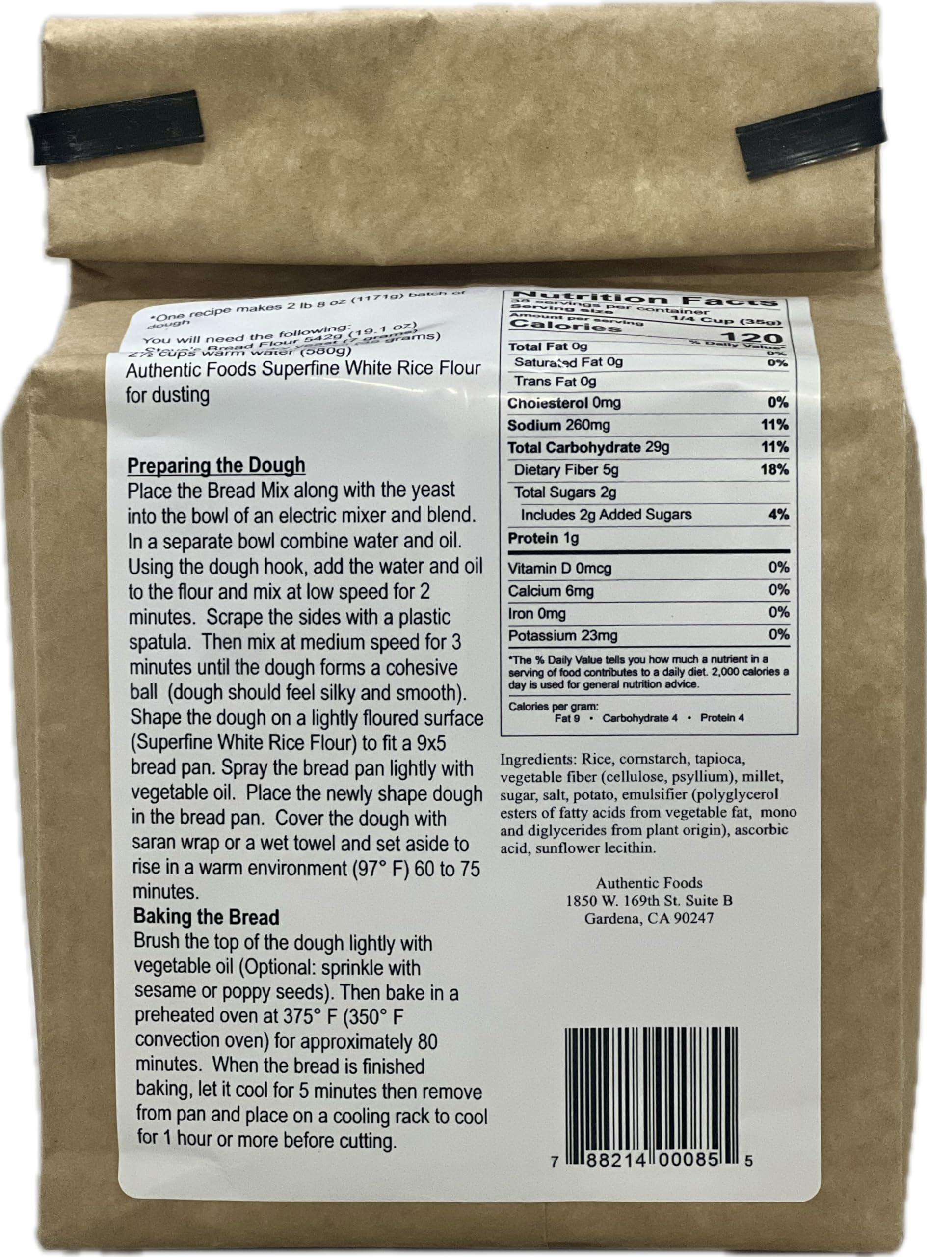Authentic Foods Steve's bezglutenowa mieszanka mąki chlebowej 1,4 kg