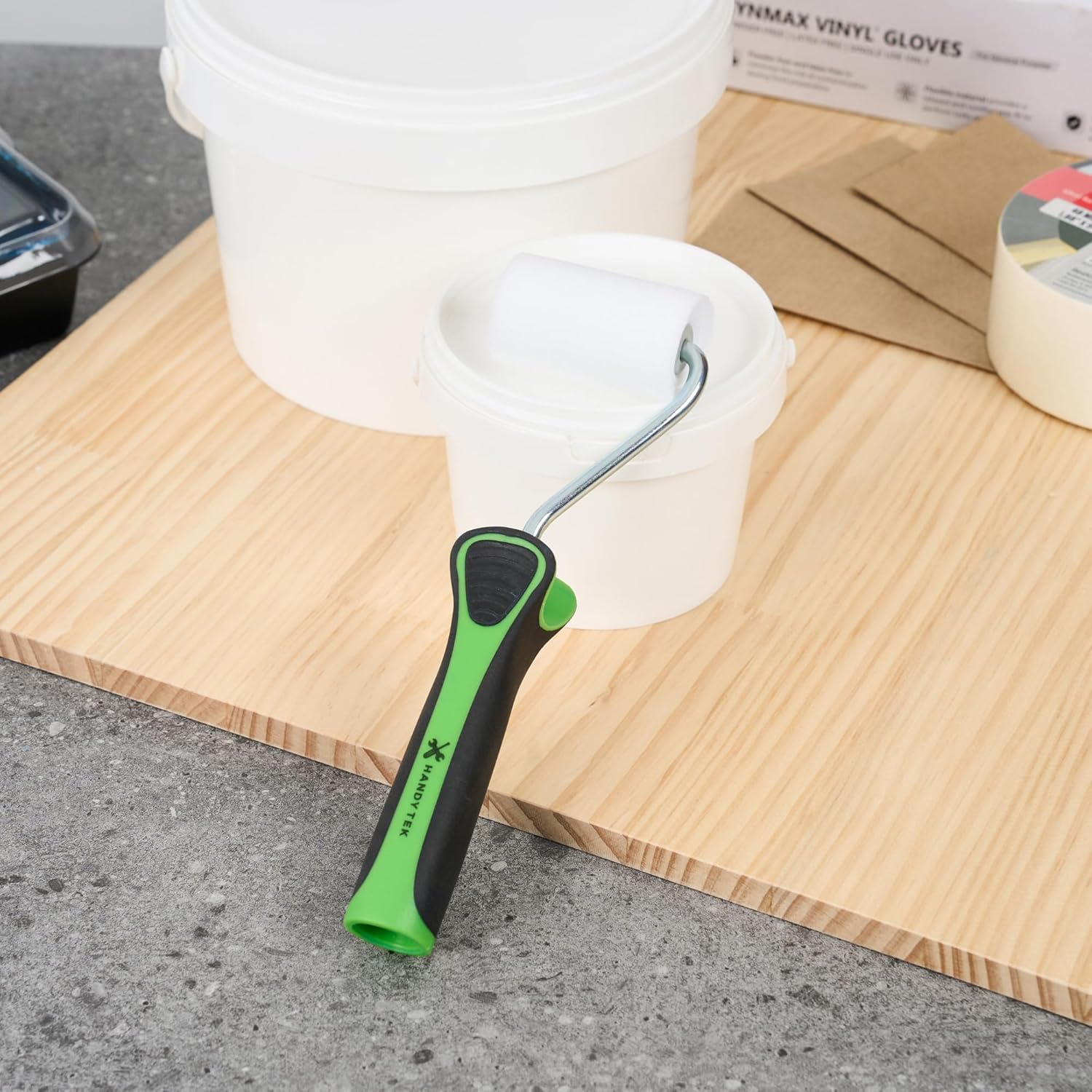 Restaurantware Paint Roller Frame 2 Inch 96 Mini Roller Frame Soft Grip Angled Handle Threaded for Extension Poles Coating Supplies for House Paintings, Walls, Ceilings, Floors, and Decks