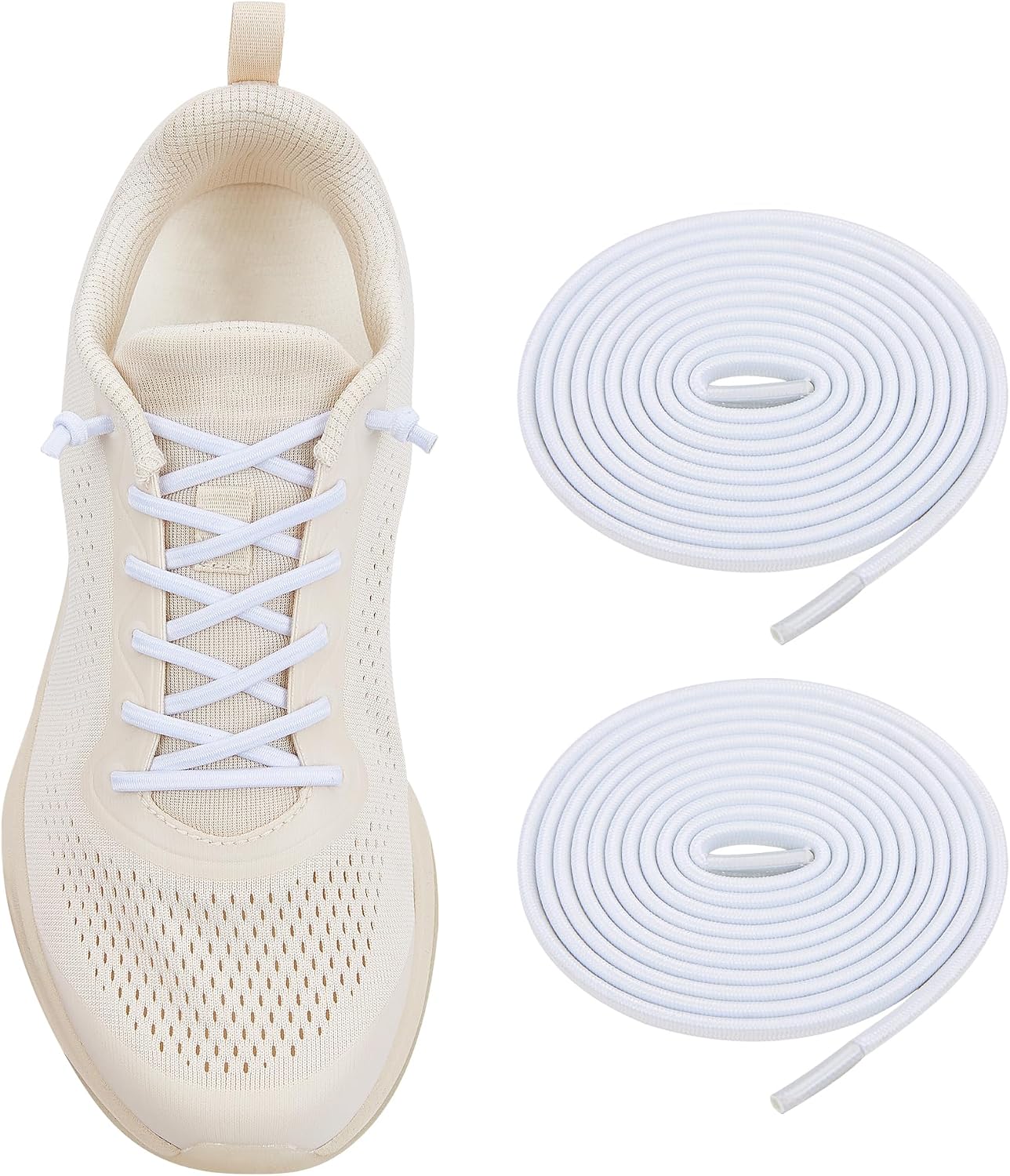 No Tie Shoelaces，Elastic Shoe Laces - One Size Fits All Adult and Kids Shoes