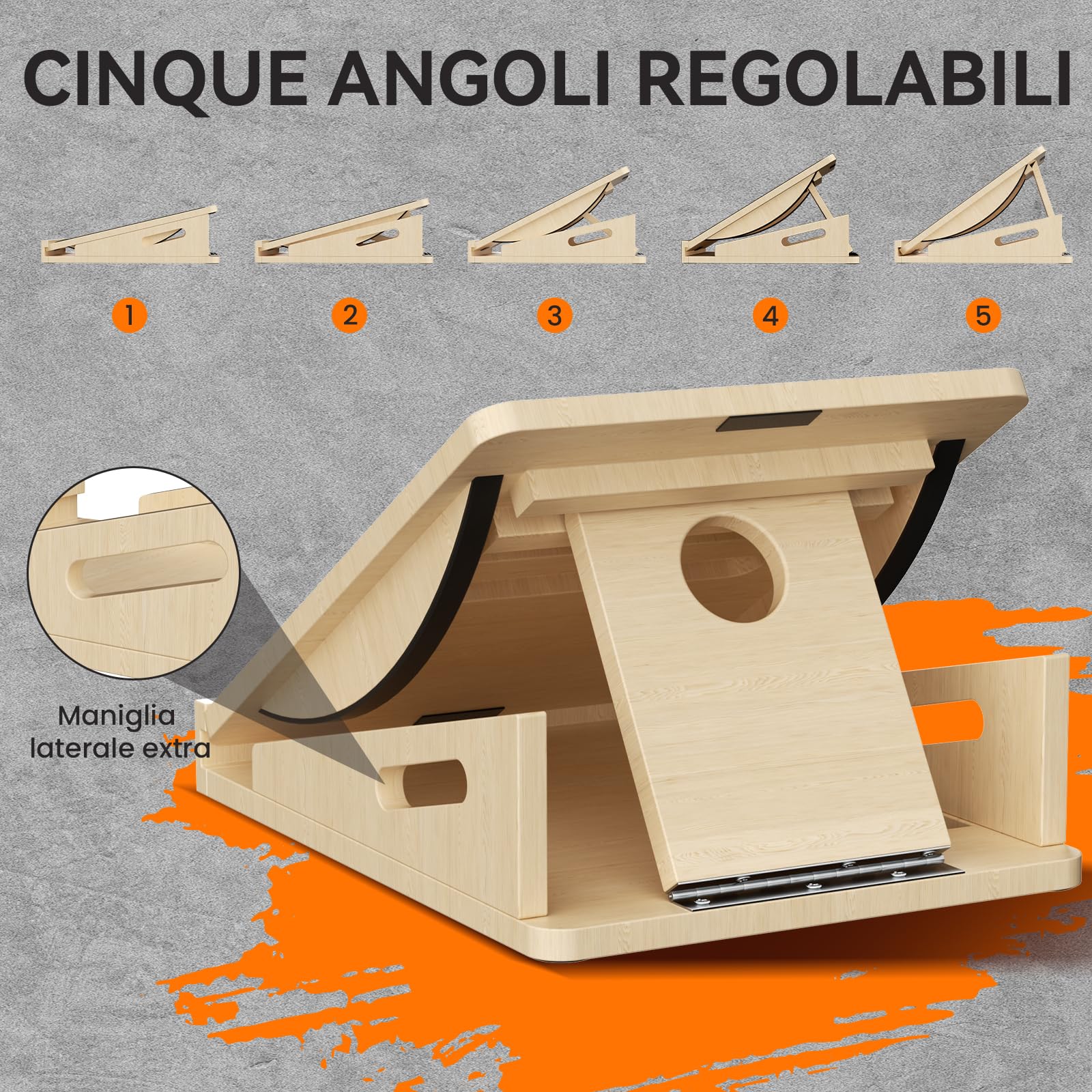 Tavola inclinata in legno 2 in 1 per allungamento e bilanciamento dei polpacci, cuneo regolabile professionale per allungamento della caviglia, pedane inclinate per fisioterapia per ginocchia
