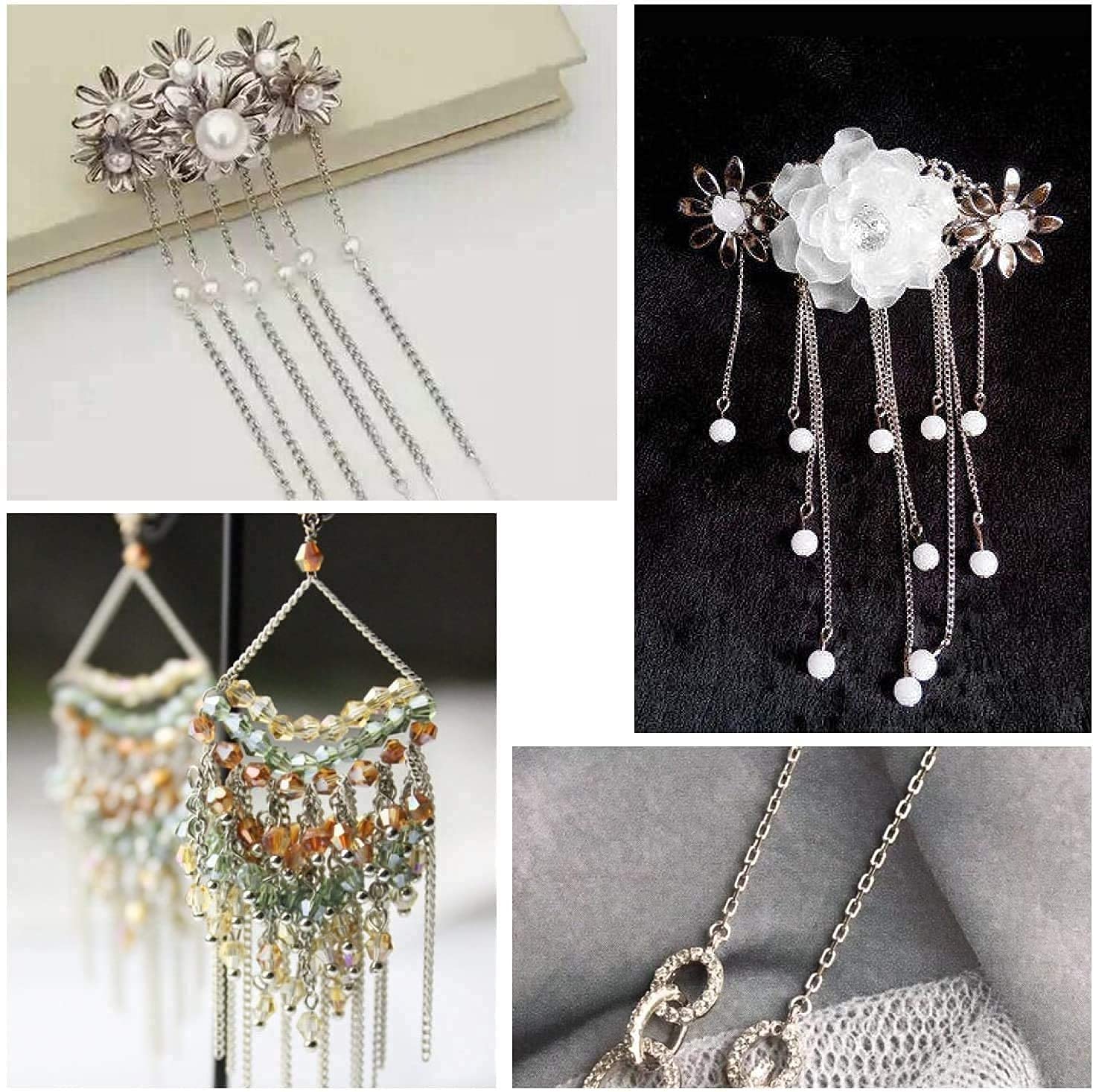 Catena A Sfere Metallo Argento Per Creazione Gioielli – 5 Metri, Maglia 2,5 Mm – Fai Da Te, Collane