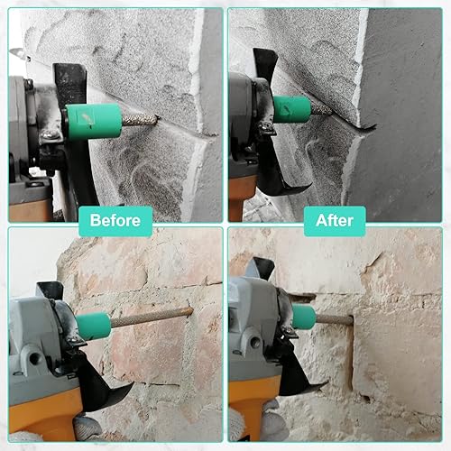 Miniatura 5 de LEKOMESH Broca de rastrillo de mortero de diamante de 516 x 4 pulgadas (0.315 in x 3.937 in) para extracción de mortero de junta de ladrillo y