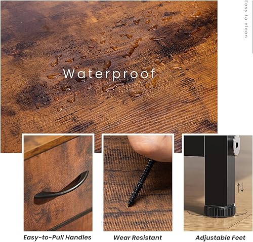 Miniatura 7 de Sweetcrispy Cómoda de 8 cajones para dormitorio, muebles de habitación de niños, torre de pecho alto, unidades organizadoras de almacenamiento para