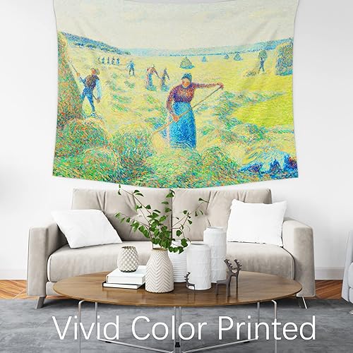 Miniatura 3 de Berkin Arts Tapiz decorativo artístico con diseño de paisaje para colgar en la pared, telón de fondo estético, pintura clásica, retrato para sala de