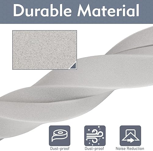 Miniatura 5 de Flamorrow Tira aislante de espuma para aire acondicionado de ventana, tira de sellado de espuma para ventana de 2 x 1 pulgada, 6.5 pies de largo,