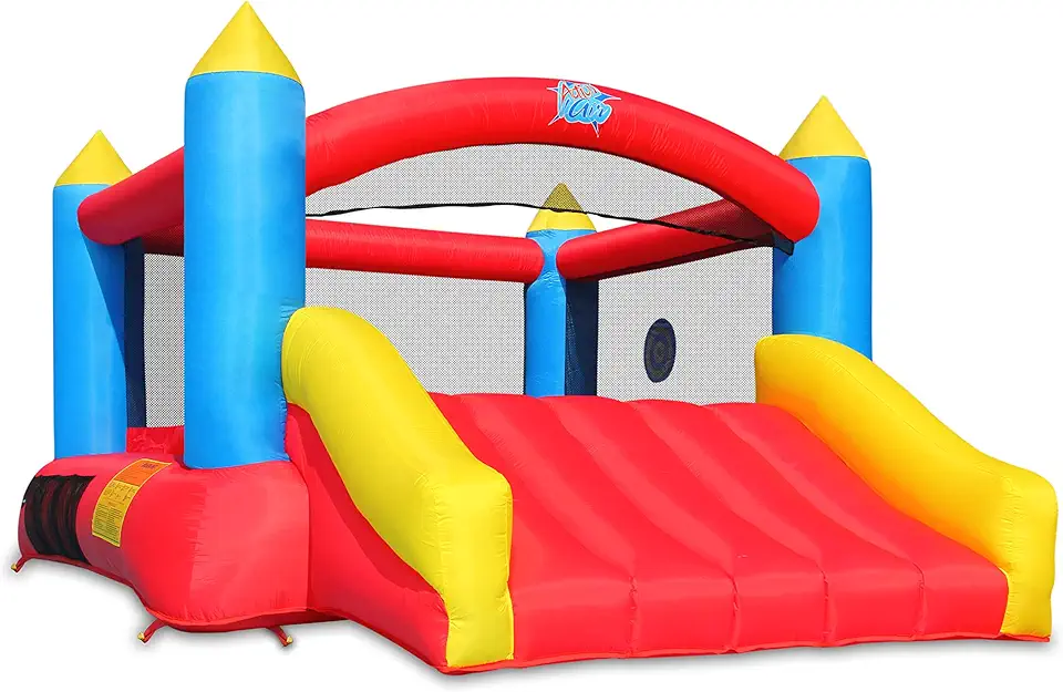 Action air Casa De Salto, Segurança Inflável Com Soprador De Ar, Castelo De Salto Com Escorregador, Castelo Inflável De Quintal Familiar, Durável Costurado Com Material Extra Grosso, Ideia Para Crianç