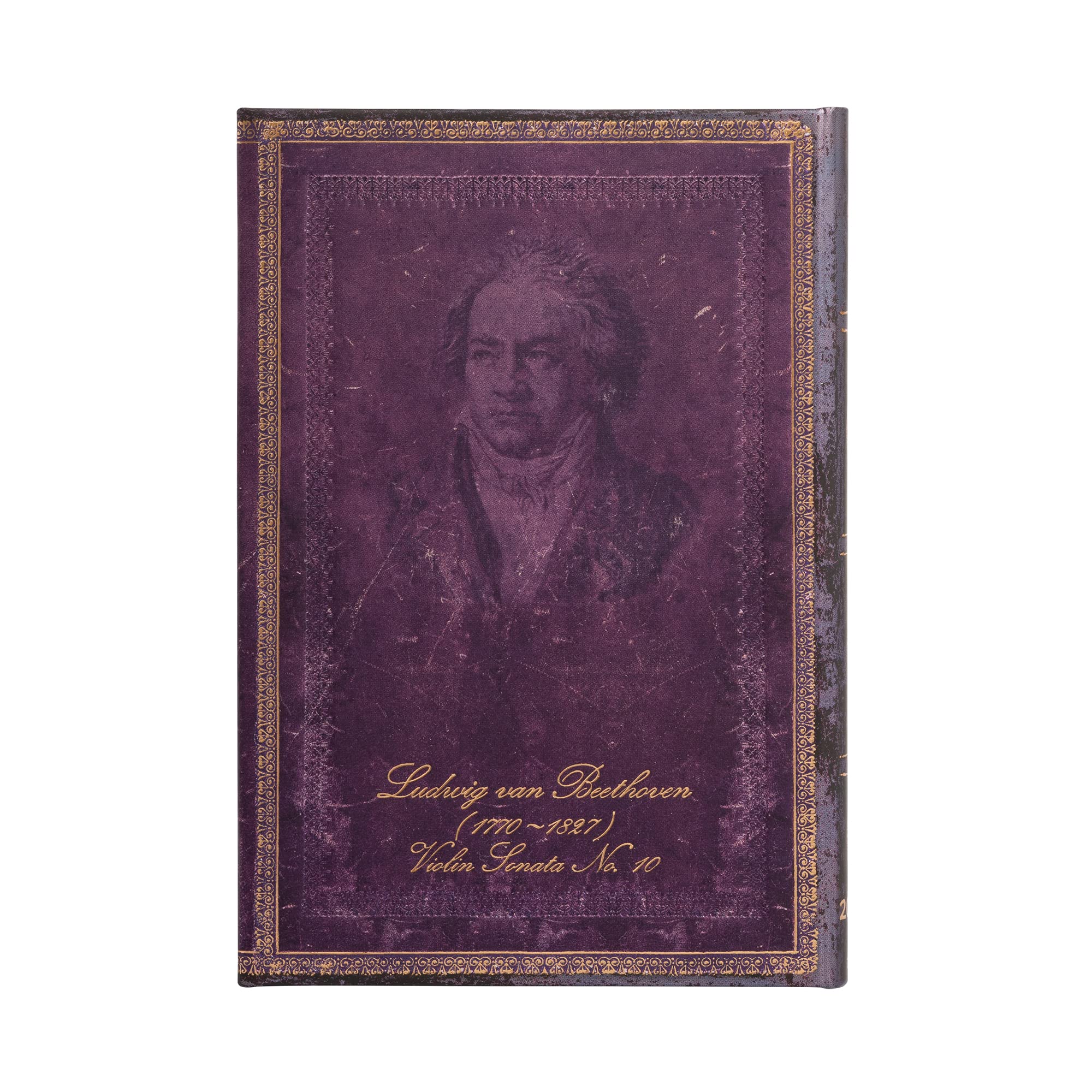 Agenda Paperblanks Libro Agenda 2022 Paperblanks Beethoven, Sonata N° 10 Para Violín | Apaisado | Mini (100 × 140 Libro En Blanco Tapa Dura