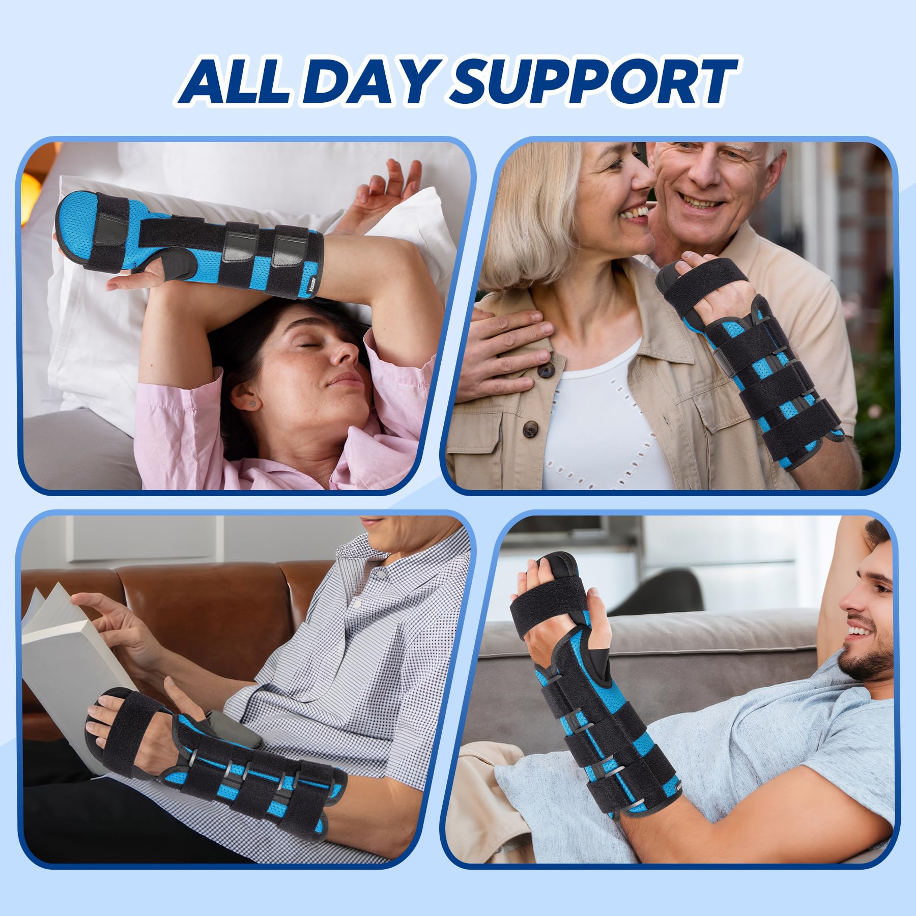 férula para mano en reposo Soporte nocturno, muñequera tunel carpiano, férula de mano, Soporte para muñeca y mano para artritis, lesiones de muñeca, tendinitis, mano izquierda, L