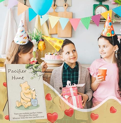 Miniatura 7 de Winnie Baby Shower Games the Pooh Snow Parade Juego de caza Chupete Juegos de Baby Shower Juegos Clásicos Winnie Decoración Juegos de Cumpleaños