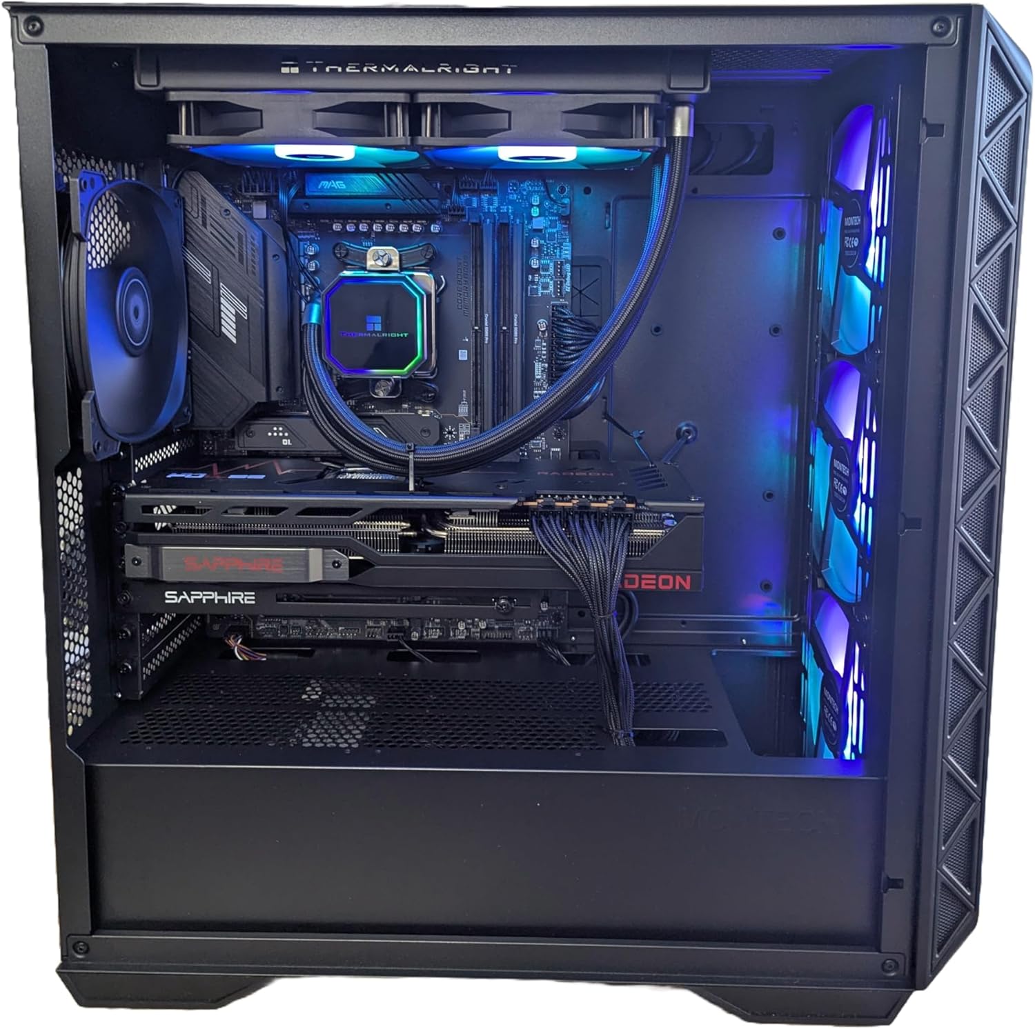 Centaurus Andromeda AX Gaming PC - AMD Ryzen 9 9900X, Radeon RX 9070 XT 16GB, 64GB DDR5 RAM, 2TB NVMe SSD, Windows 11 Pro, WiFi. Tempered Glass, RGB LEDs. Custom Computer for 4K Games