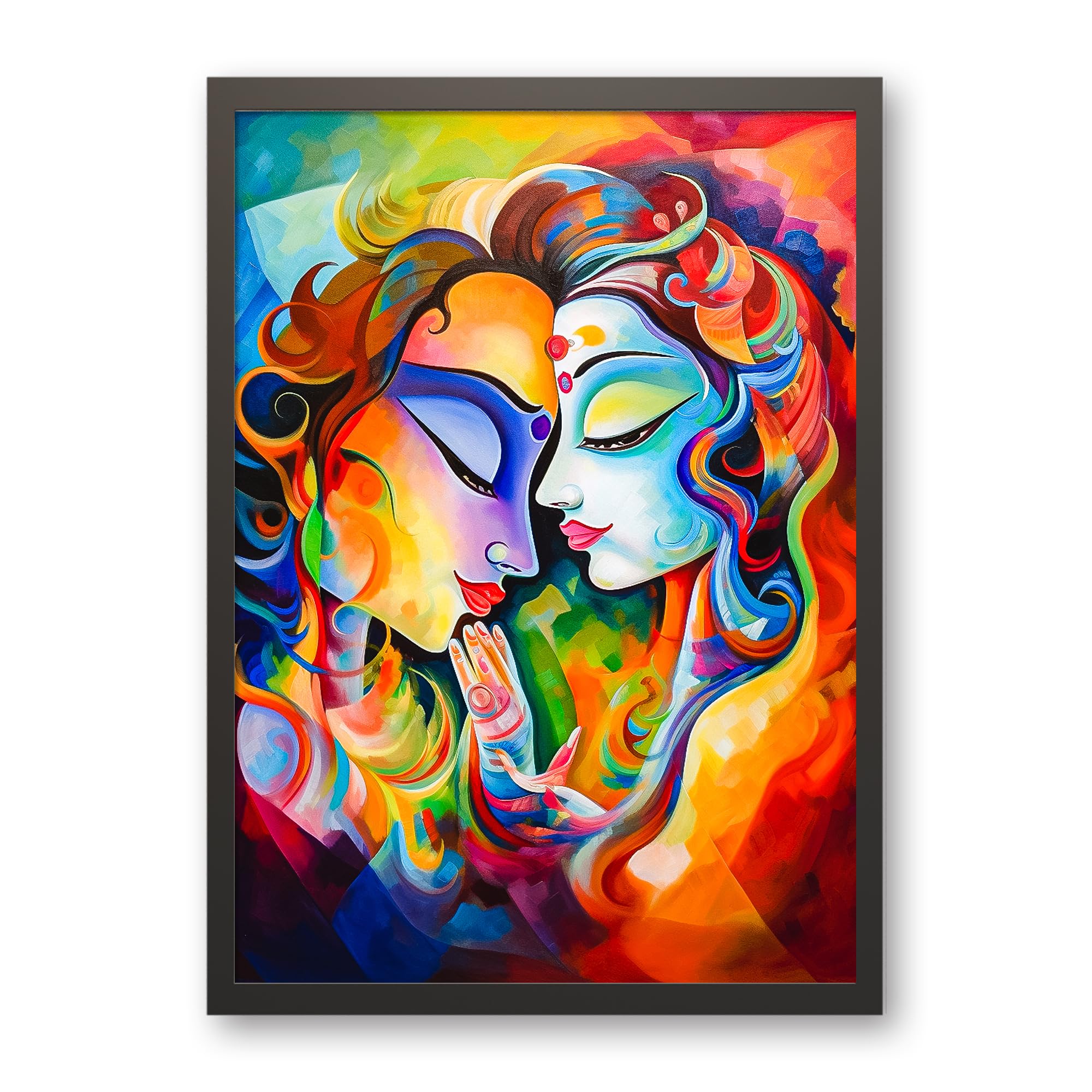 Shree Krishna Photo Frame by Zen Good Life, A Divine Photo Frame of Shree Krishna Leela, Religious Home Decor, Radha Krishna Poster, An Ideal Gift For Loved Ones (18 * 24 (Canvas), Krishna 09)