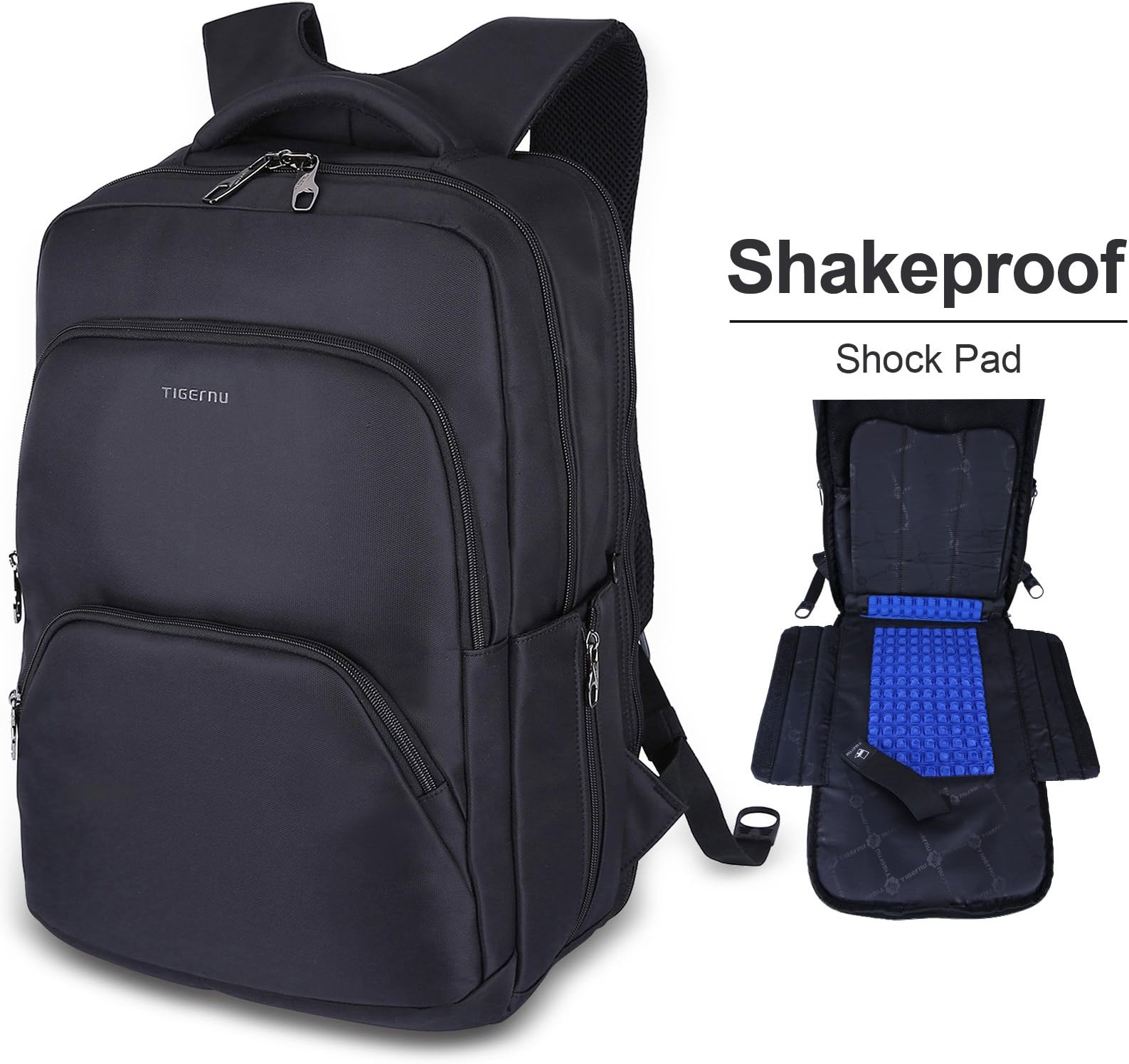 Zhongrong Sino Banyan Laptop Backpack for Men 17 Inch/Business/TSA Friendly,Black