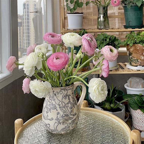 Vase Retro Rustic Small, Creative Home with Handle Living Room Dining Table Office Desktop Decor Home Decor