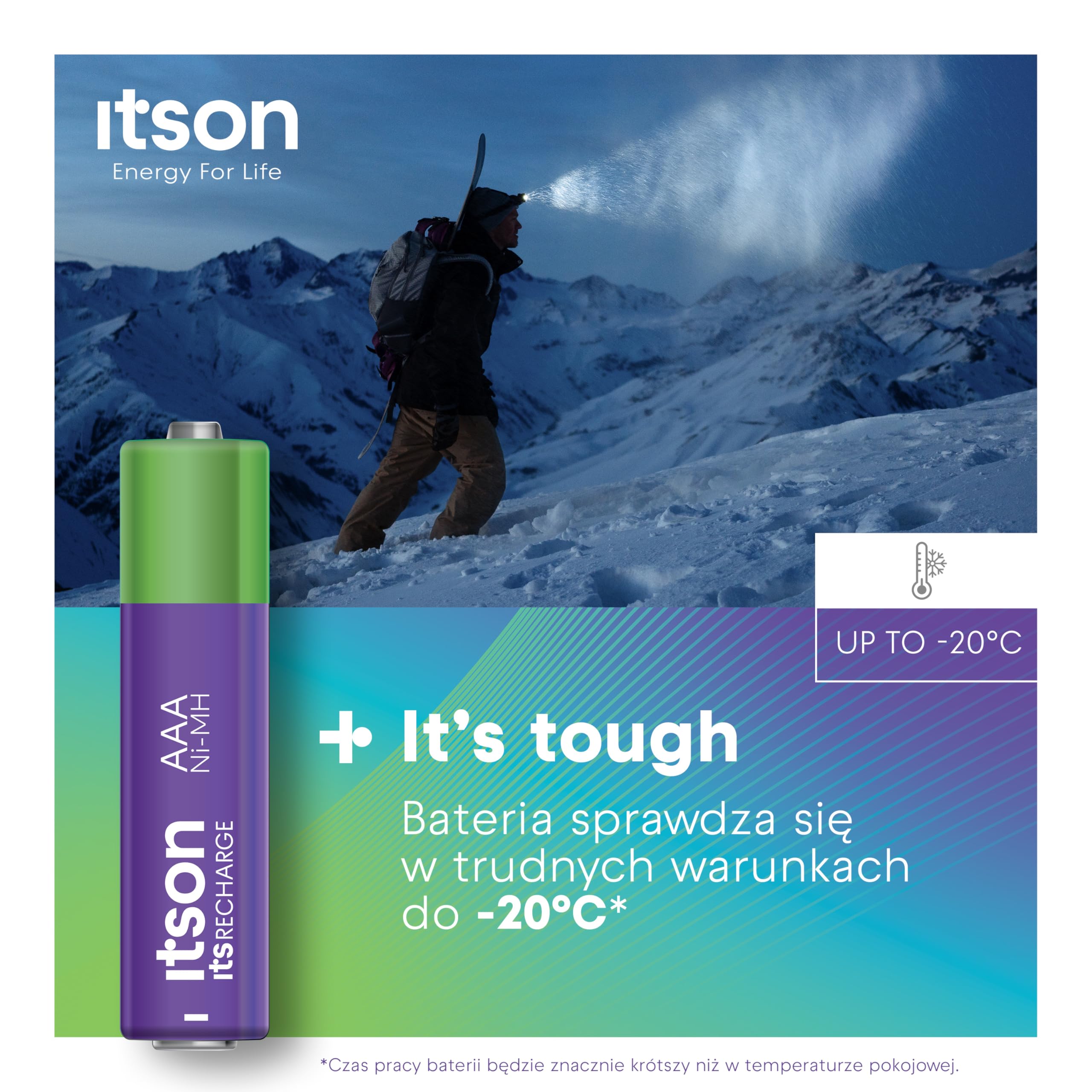 ITSON, AAA akumulatorki Ni-MH, 800 mAh, 4 sztuki, idealne do aparatów cyfrowych, kontrolerów gier video, zabawek, HHR03-800IT/4CP