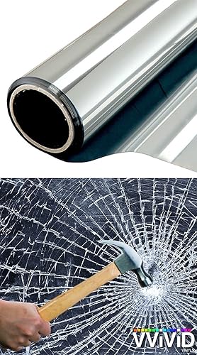 VViViD Rollo de vinilo protector de seguridad envolvente, para ventanas y vidrios, antigolpes, 3/16 pulgadas, grande, transparente.