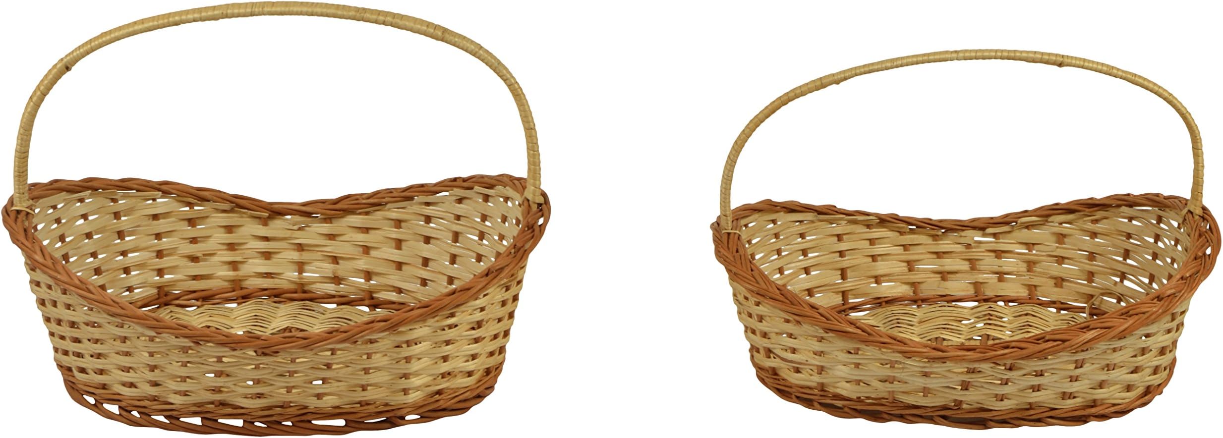 Devan Handicrafts Bamboo Storage Basket (Brown, Pack of 2)