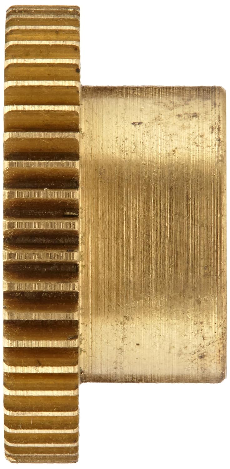 Boston Gear Y64144 Spur Gear, Brass, Inch, 64 Pitch, 0.313" Bore, 2.283" OD, 0.125" Face Width, 144 Teeth