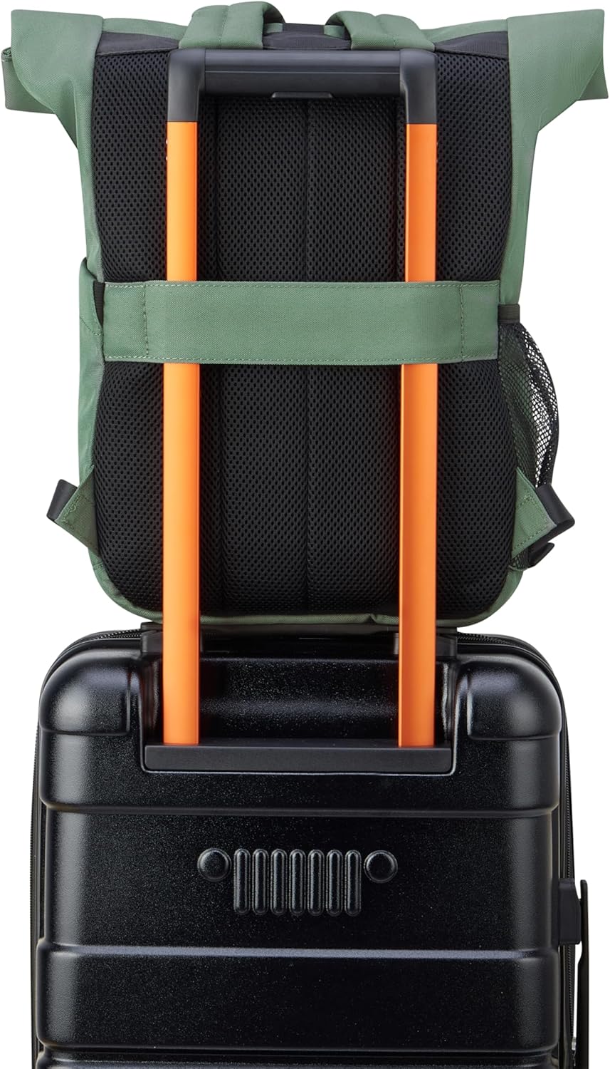 Jeep JS016D Rolltop Laptop Travel Backpack, Grey - Image 8