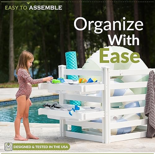 Miniatura 2 de ZP19061 - Organizador independiente de almacenamiento de flotador de piscina Zippity de 3.1 pies de alto x 5.3 pies de ancho x 3 pies de largo (1