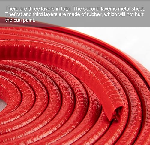 Miniatura 2 de SINGARO Protector de borde de puerta de automóvil de 16.4 pies, tira protectora decorativa de goma sin pegamento, protector de entrada de puerta de