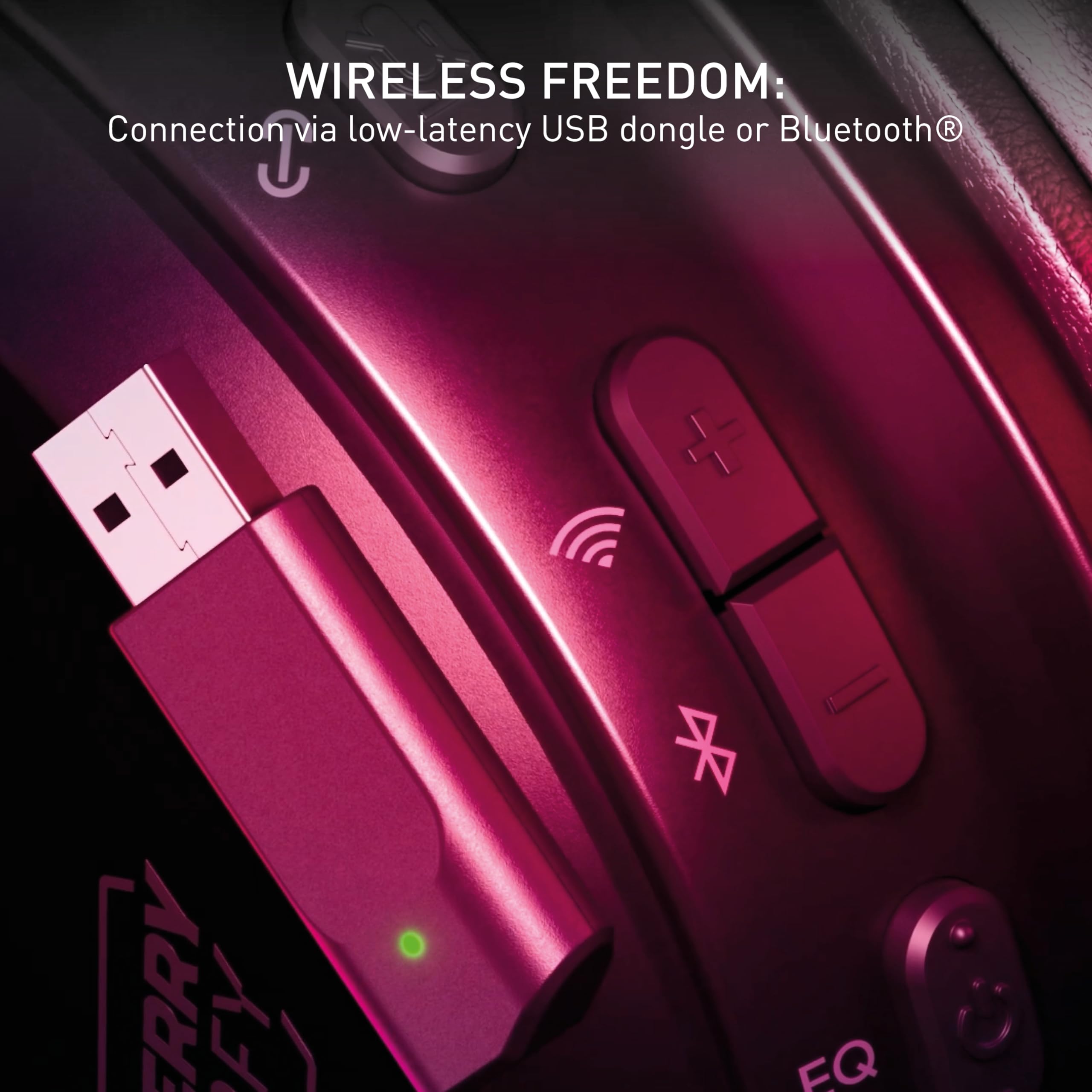 H3 Wireless, Bezprzewodowy Zestaw Słuchawkowy Do Gier, Idealny Do Gier, Przesyłania Strumieniowego i Muzyki, Odłączany Mikrofon, Czarny