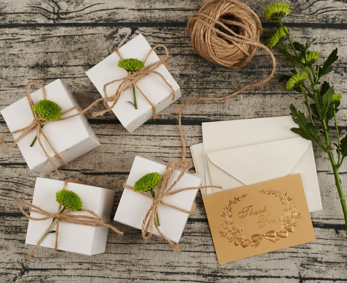 Exсluѕіvе MESHA White Gift Box 3x3x3 Small Cardboard Gift Boxes with Lids, Bridesmaid Proposal Gifts Box, Bridal, Baby Shower, Cupcake Box, Godmother, Groomsmen Proposal Box, Party Favor, Wedding Favor, 50 Pack