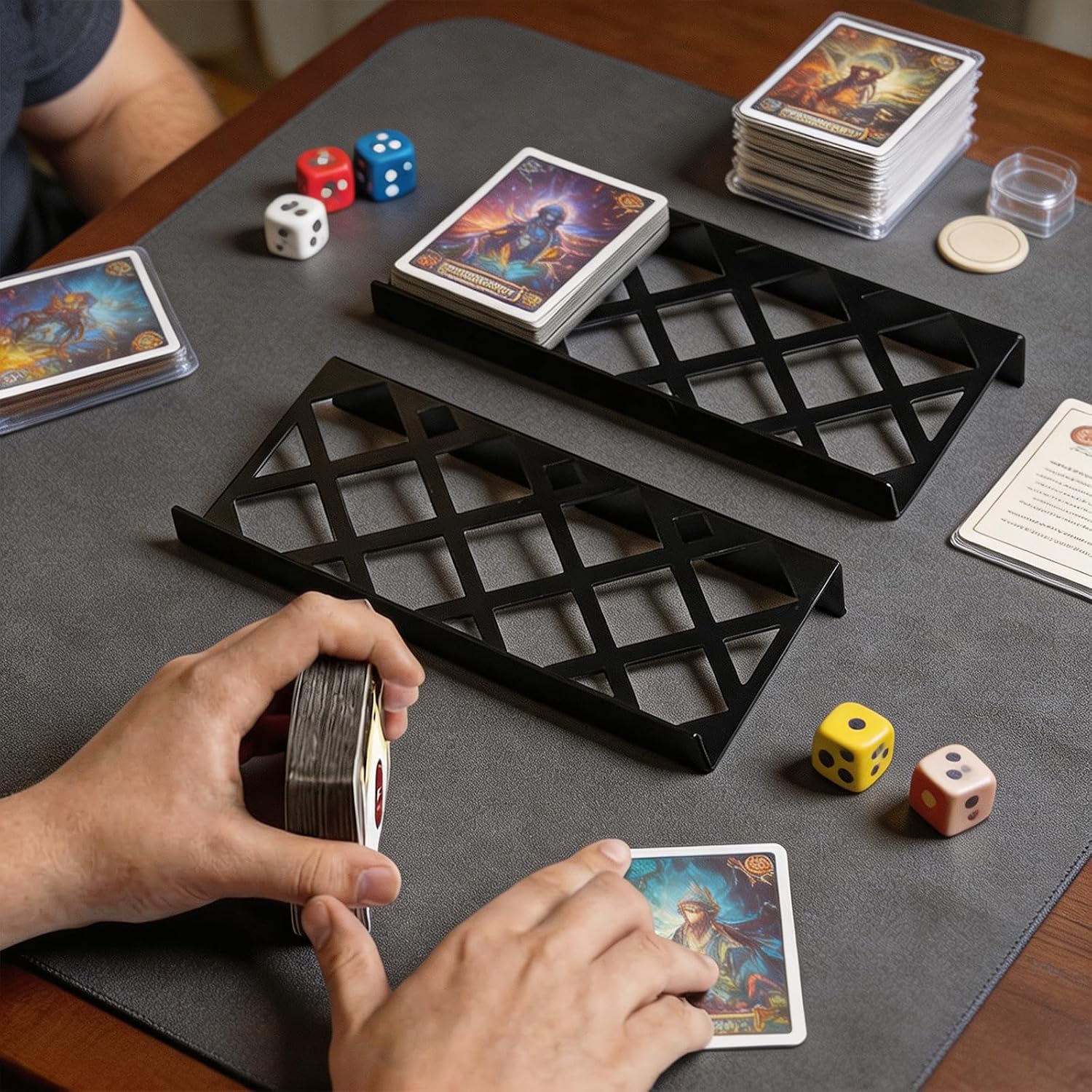 24 Pcs Trading Card Risers for Display Case, Card Display Case