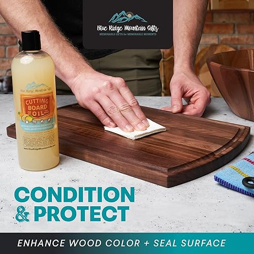 Miniatura 3 de Blue Ridge Mountain Gifts Acondicionador para tablas de cortar de madera, aceite de madera natural de grado alimenticio para tablas de cortar
