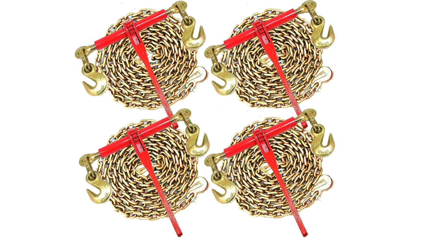 Advantage Rigging - 3/8" Transport Package - (4) Ratchet Binders - (4) 20' Foot Chains