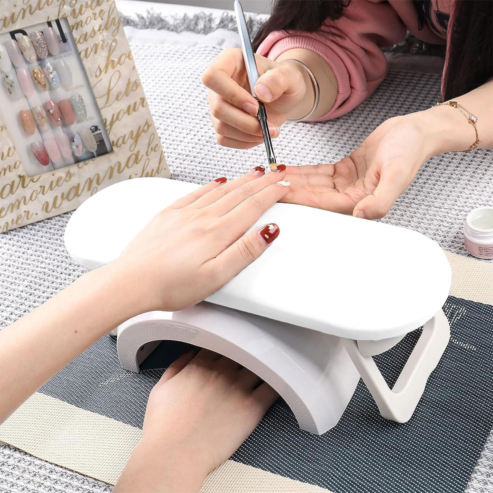 Apoya Manos para Manicura, Reposabrazos Manicura, Reposamanos Para Uñas, Almohada de Mano de Uñas, Reposabrazos para Uñas, para Salón de Manicura
