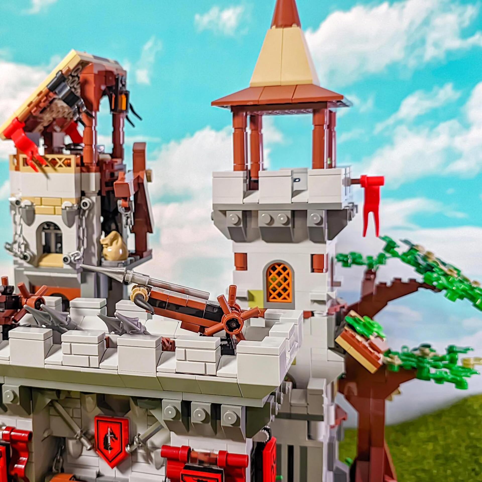 YILETKC Heilige Ritterburg Bausteine Bausatz, 2568 Teile Schloss Klemmbausteine Bauklötze Modellbausätze, MOC Bausteine Architektur Spielzeug Modell Set, Geschenk für Teenager und Erwachsene