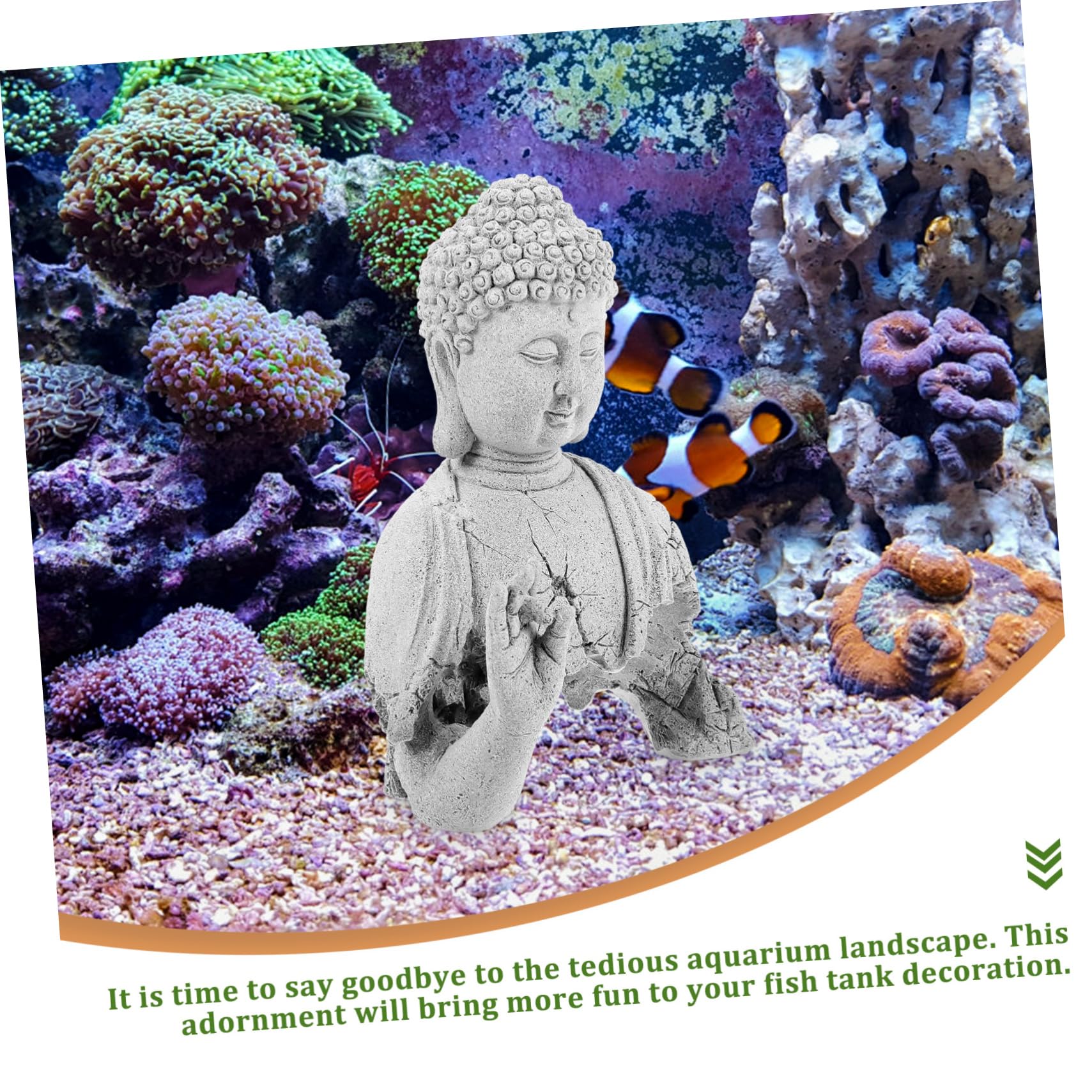 TOYANDONA Statue De Bouddha pour Aquarium Décoration Aquarium Ornement De Figurine De Jardin