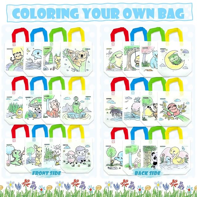 Foto 2 de 6 de HahaMagic 12 Bolsas para Colorear y 12 Ceras de Colores(12 en 1) ¡Ideal para Fiestas Infantiles