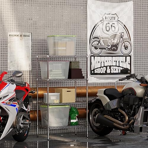 Kit de estantería de alambre cromado de 4 niveles de 18 pulgadas de profundidad x 36 pulgadas de ancho x 54 pulgadas de alto  Unidad de estante de