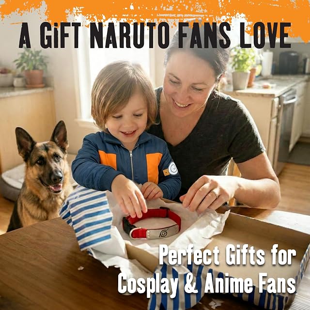 Foto 6 de 8 de Naruto - Collar de perro para perros grandes, medianos, XS/pequeños: collar de perro de anime con licencia…