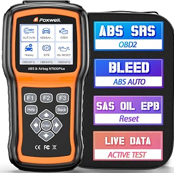 FOXWELL NT630 Plus ABS/SRS OBD2 Scanner, ABS Bleed, Oil, EPB, SAS Reset
