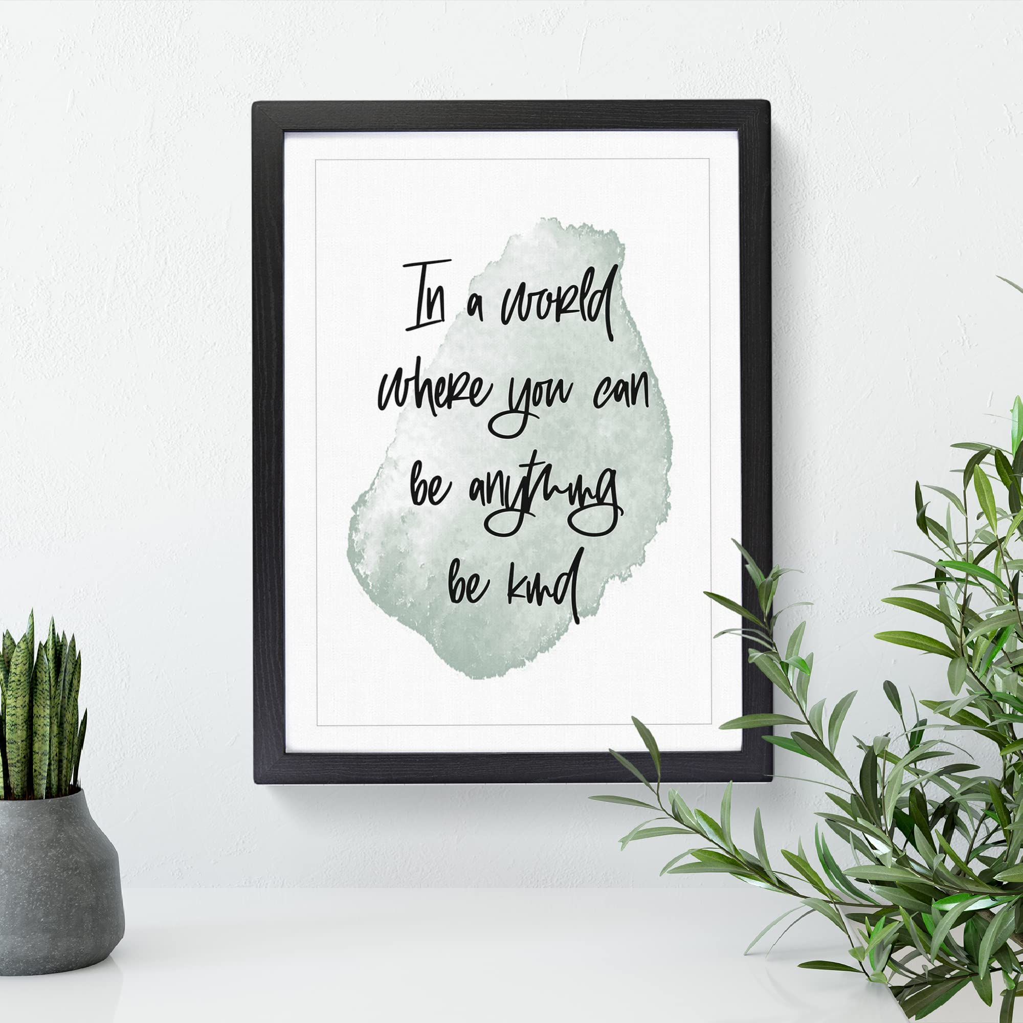 Be Kind Typography Quote Framed Wall Art Print, Ready to Hang Picture for Living Room Bedroom Home Office Décor, Black A3 (34 x 46 cm) - Image 3