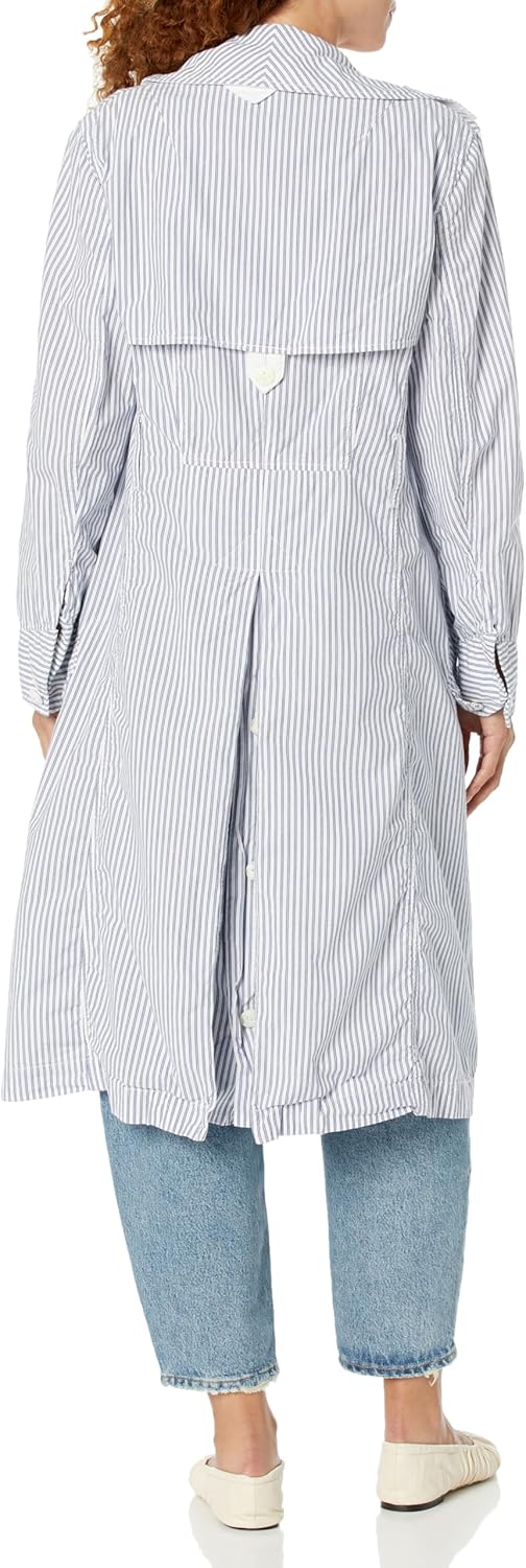 rag & bone womens Adriene Striped Trench Coat - Image 2
