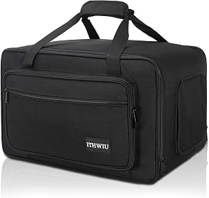 Speaker Carrying Bag Heavy-Duty with Thickened Padded for Compact 8" Speaker Cabinets; Heavy-Duty Fits QSC K8, Yamaha DXR8 and More, Black (8-Inch)