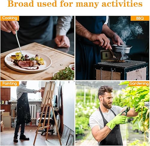 Miniatura 6 de Delantal con logotipo personalizado con foto, delantal de cocina personalizado para cocinero, delantal impermeable de cocina con texto