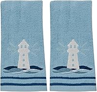 Vista 19 de Serafina Home Toallas de baño para dedos con tortugas: toallas de verano náuticas suaves y absorbentes para invitados con decoración de tortuga azul