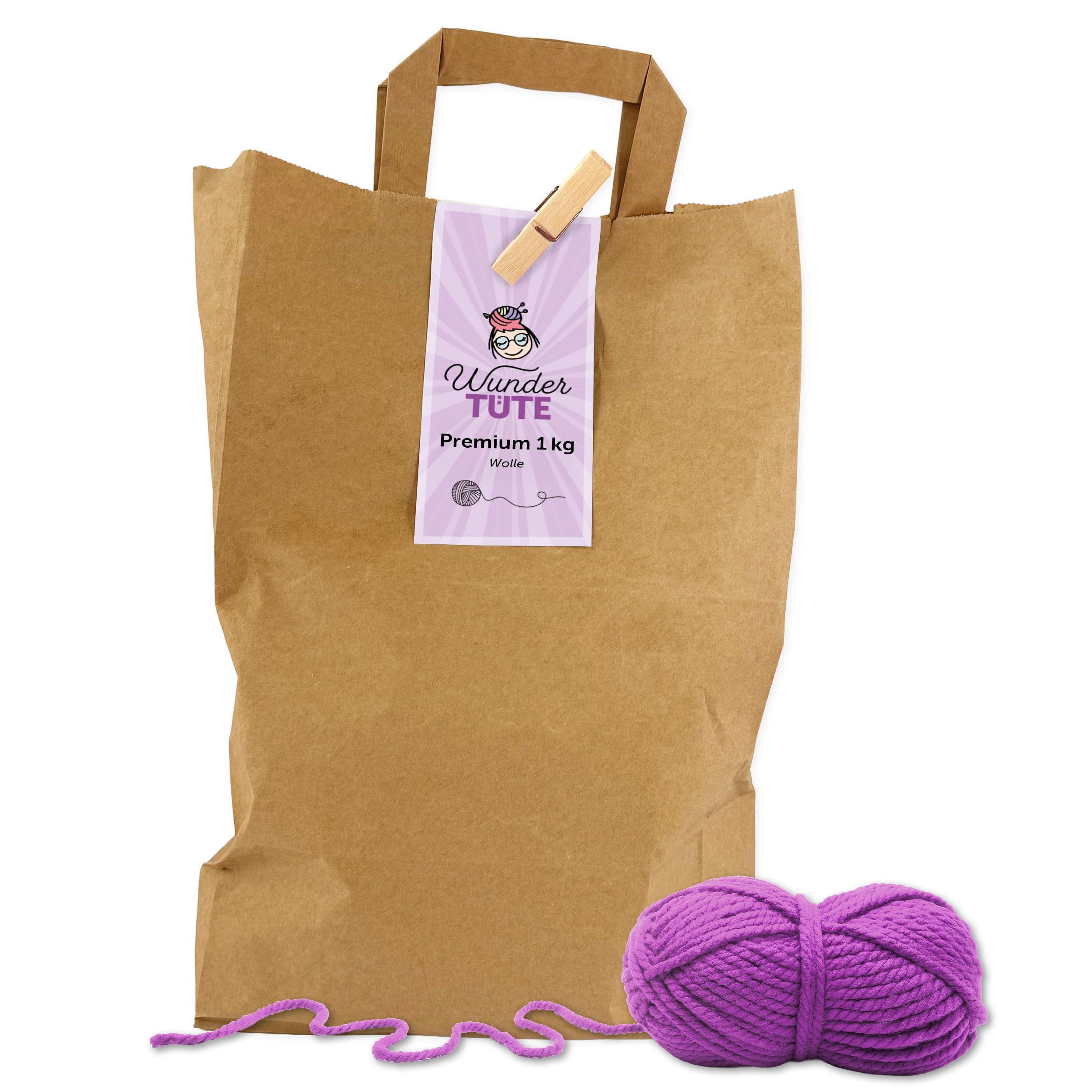 Frida's Wollhaus Wundertüte 1 kg Premium Wolle hochwertige Markenqualität Neuware Wollpaket Mischpaket Überraschung Garn Stricken Häkeln