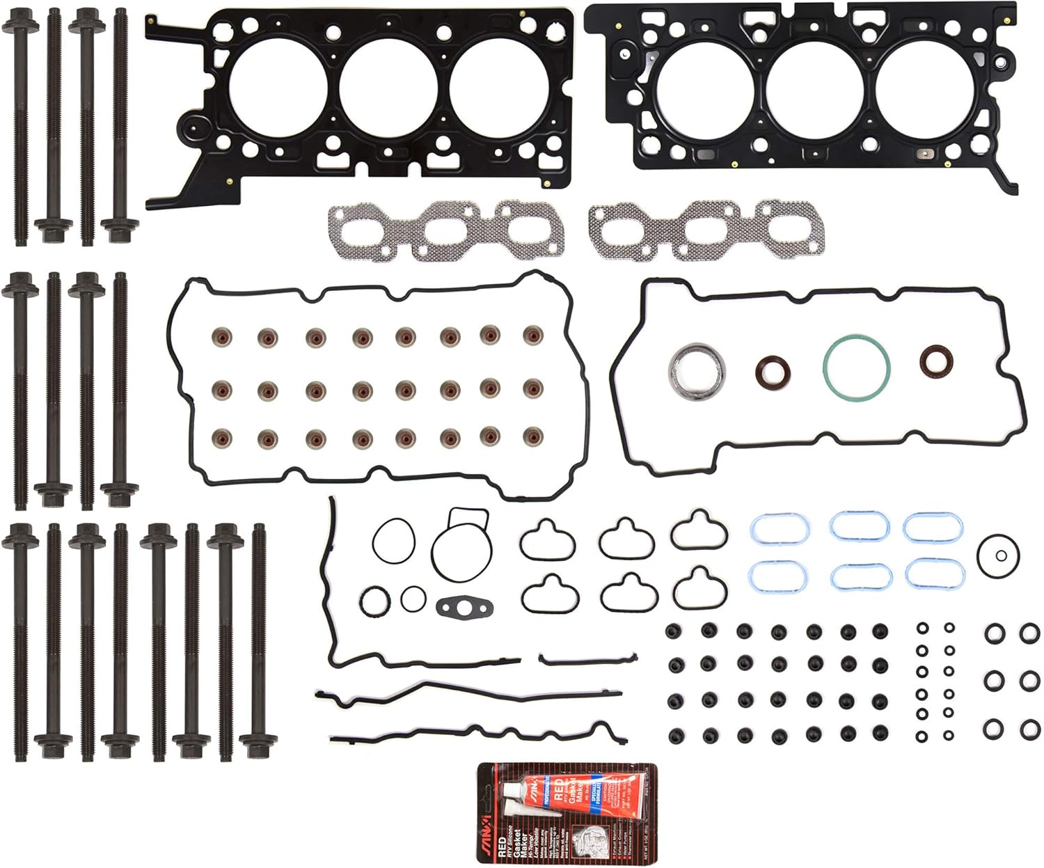 MA-4216916500 Head Gasket Bolts Set Compatible With/For 06-09 Ford Lincoln Mercury 3.0 DOHC 24V VIN 1