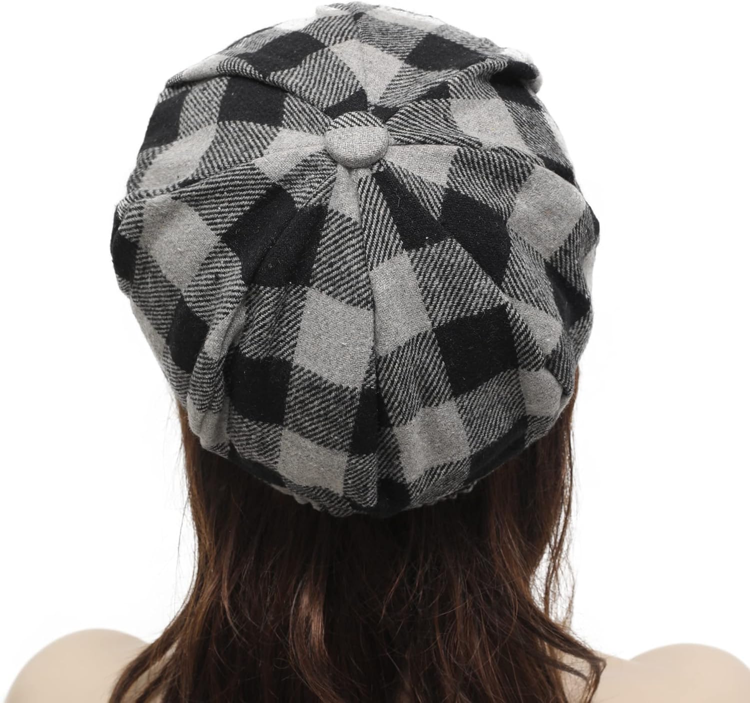 ZLYC Womens Classic Newsboy Caps Visor 8 Panel Gatsby Cabbie Hat - Image 8