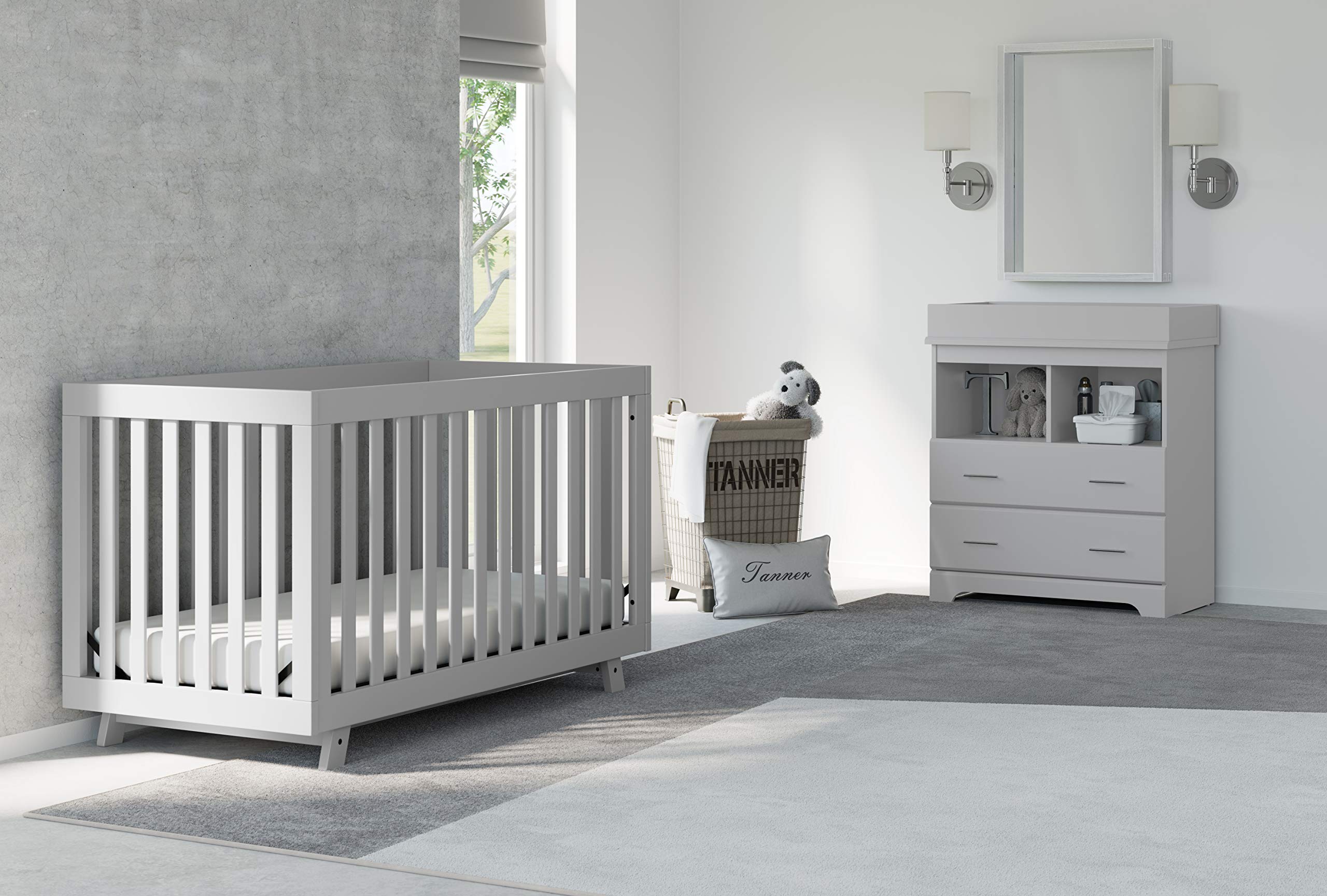 Buy Storkcraft Beckett 3in1 Convertible Crib (Pebble Gray) Converts