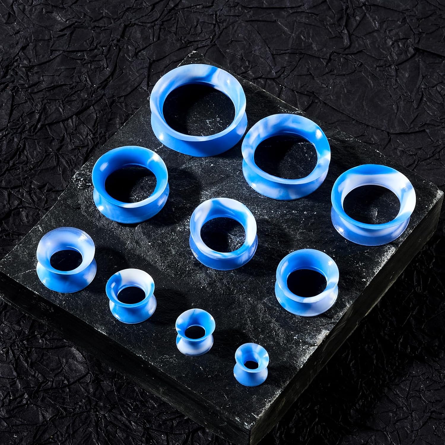 20Pcs Camouflage Silicone Ear Gauge Tunnels Stretching Kit Flesh Tunnels Expander Set 2g to 1" 6-25MM