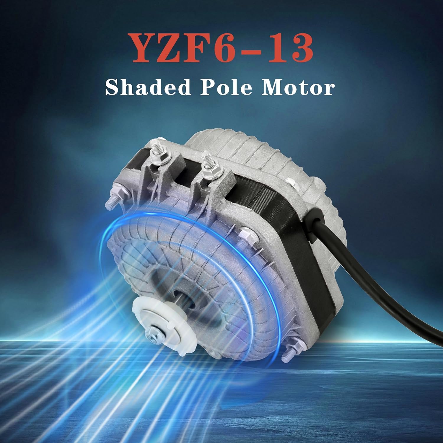 YZF6-13 Fan AC Motor, 110V-120V 60Hz 0.55A 6W 1550RPM, Condenser Fan Motor for Small Ventilation Equipment, Refrigeration Equipment Radiator Evaporator