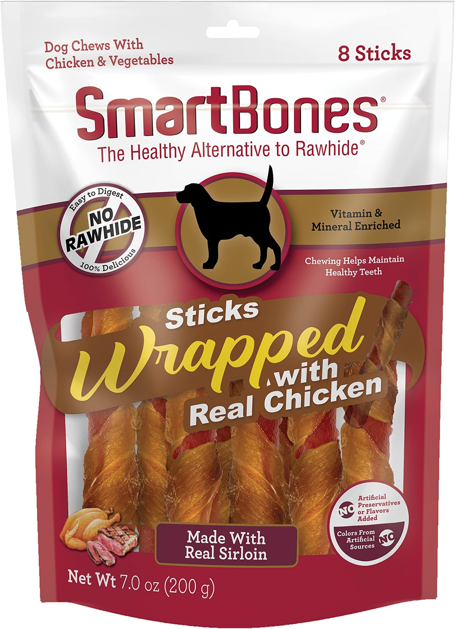 Dingo Beef Flavored Mini Rawhide Bones for Small/Toy Dogs